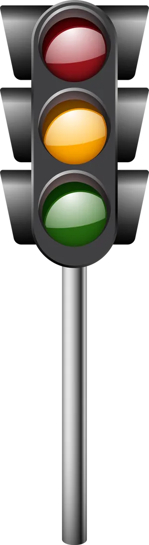 Vertical Traffic Light Illustration.png PNG Image