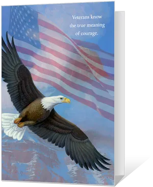 Veterans Day Eagleand Flag Tribute PNG Image