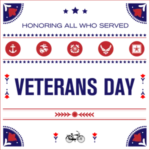 Veterans Day Honoring All Who Served Poster PNG Image