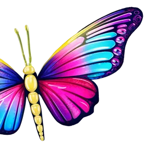 Vibrant 3d Butterfly Design Png Byl90 PNG Image