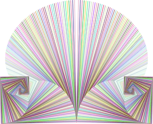 Vibrant Abstract Fan Patterns PNG Image