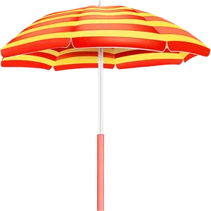 Vibrant Beach Umbrella PNG Image