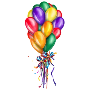 Vibrant Birthday Balloon Png Avx69 PNG Image