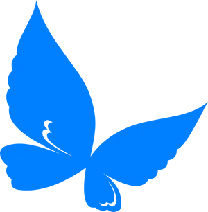 Vibrant Blue Butterfly Graphic PNG Image