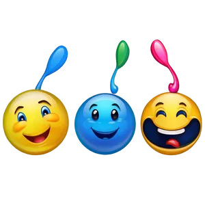 Vibrant Blue Emoji Png Set 52 PNG Image