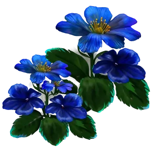 Vibrant Blue Flower Png Ksw14 PNG Image