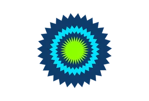 Vibrant Blue Green Mandala Art PNG