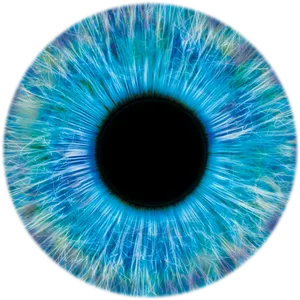 Vibrant Blue Human Iris Closeup PNG Image