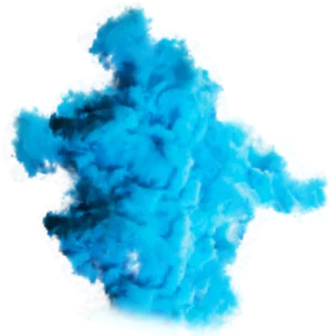 Vibrant Blue Smoke Texture PNG Image