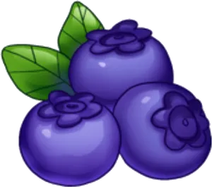 Vibrant Blueberries Illustration PNG