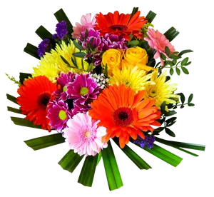 Vibrant_ Bouquet_of_ Flowers.png PNG Image