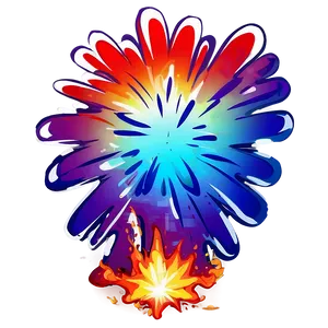 Vibrant Cartoon Explosion Png 06212024 PNG Image