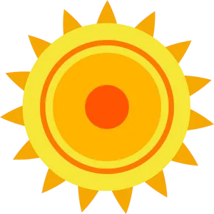 Vibrant Cartoon Sun Illustration PNG Image