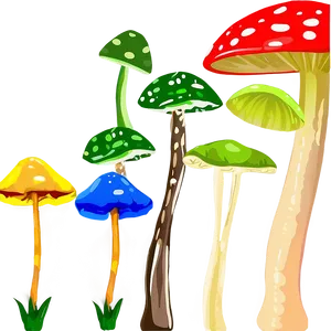 Vibrant Colors Fungi Png Yfa27 PNG Image