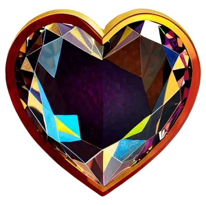 Vibrant Diamond Heart Silhouette Png 56 PNG Image