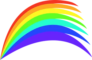 Vibrant Digital Rainbow Art PNG Image