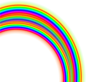 Vibrant Digital Rainbow Art PNG Image