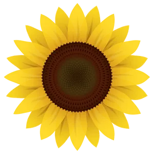 Vibrant Digital Sunflower Art PNG Image