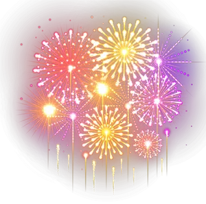 Vibrant Diwali Fireworks Display PNG Image