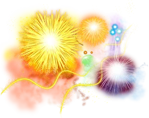 Vibrant Diwali Fireworks Display PNG Image