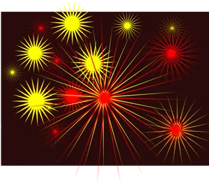 Vibrant Diwali Fireworks Display PNG Image