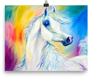 Vibrant_ Equine_ Artwork PNG Image