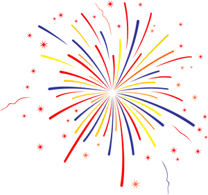 Vibrant Firework Explosion PNG Image