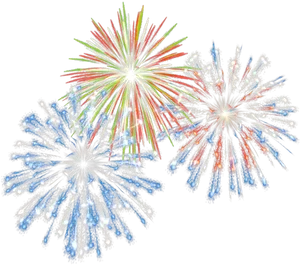 Vibrant Fireworks Display PNG Image