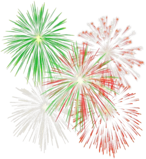 Vibrant Fireworks Display PNG Image