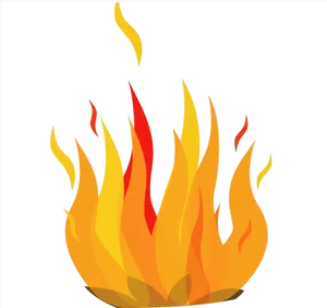 Vibrant Flame Illustration PNG Image