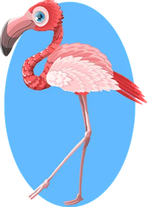 Vibrant Flamingo Illustration PNG Image