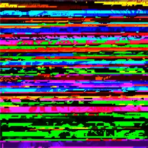 Vibrant Glitch Artwork PNG Image