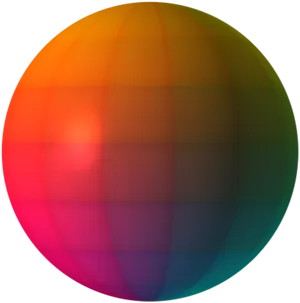 Vibrant Gradient Sphere.png PNG Image