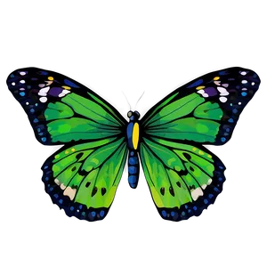 Vibrant Green Butterfly Graphic Png 83 PNG Image