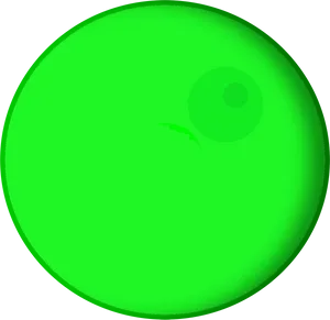 Vibrant Green Circle Graphic PNG Image