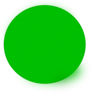 Vibrant Green Circleon Black Background PNG Image