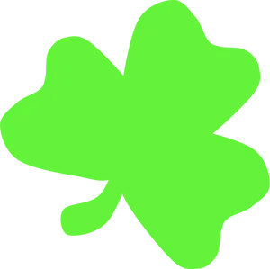 Vibrant Green Clover Graphic PNG Image