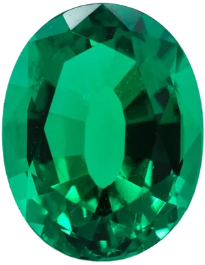 Vibrant Green Emerald Gemstone PNG Image