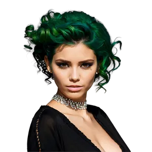 Vibrant Green Hair Png 06282024 PNG Image