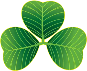 Vibrant Green Shamrock Illustration PNG Image