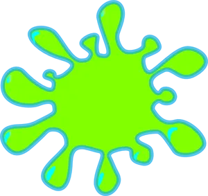 Vibrant Green Slime Splat PNG Image