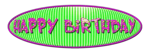 Vibrant Happy Birthday Graphic PNG