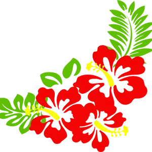 Vibrant_ Hawaiian_ Hibiscus_ Floral_ Art PNG Image