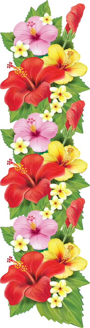 Vibrant_ Hawaiian_ Hibiscus_ Flowers PNG Image