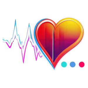 Vibrant Heartbeat Line Graphic Png Fvt96 PNG Image