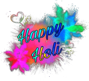 Vibrant_ Holi_ Celebration_ Greeting PNG Image