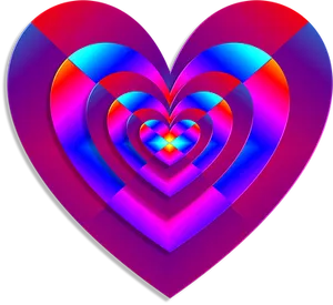 Vibrant Infinity Hearts Valentine PNG Image