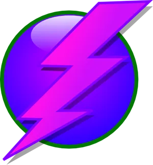 Vibrant Lightning Bolt Graphic PNG Image