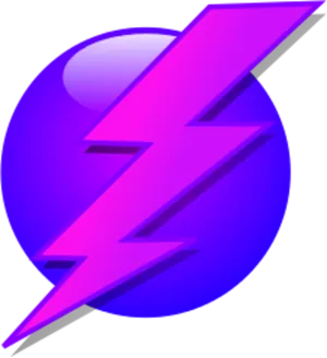 Vibrant Lightning Bolt Graphic PNG Image