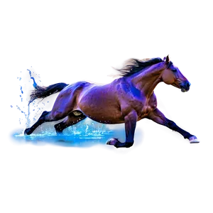 Vibrant Mustang Horse Splash Png Sru18 PNG Image